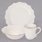 10 Strawberry Street Oxford Cream Stoneware Dinnerware