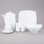 10 Strawberry Street Aurora Square White Porcelain Dinnerware