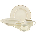 10 Strawberry Street Cream Double Gold Porcelain Dinnerware