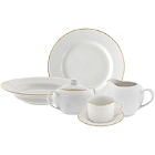 10 Strawberry Street Gold Line Porcelain Dinnerware