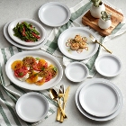 Acopa Bright White Narrow Rim Stoneware Dinnerware