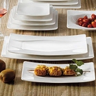 CAC Modern Pattern Bone White Porcelain Dinnerware