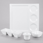 CAC Citysquare Super White Porcelain Dinnerware