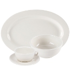 CAC Wide Rim Rolled Edge Ivory (American White) China Dinnerware