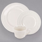 Embossed Rim Ivory (American White) China Dinnerware