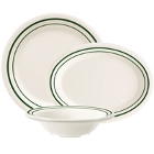 GET Emerald Green Band Melamine Dinnerware