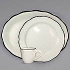 International Tableware Sydney Ivory (American White) Scalloped Edge Stoneware Dinnerware