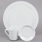 Tuxton Colorado Narrow Rim Bright White China Dinnerware