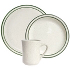 Tuxton Emerald Narrow Rim Green Speckle China Dinnerware