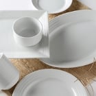 Tuxton Pacifica Embossed Bright White China Dinnerware