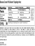 100BNNACP4 - TOPPING BANANA CREAM PIE 4 LB. Nutrition