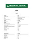 Nutrition Sheet