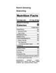 10201327 Regal Ranch Dressing Seasoning Nutrition