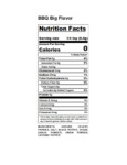 10207302 Regal Big Flavor BBQ Rub Seasoning Nutrition