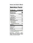 10207335 & 10207336 Regal Herbs & Garlic Blend Nutrition