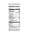 10207370 & 10207371 Regal Savory Grill Seasoning Nutrition
