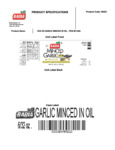 Badia Minced Garlic in Oil Nutrition