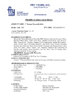 Spec sheet for fry foods Spec sheet for fry foods
