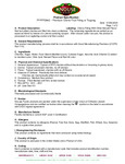 Nutrition Sheet