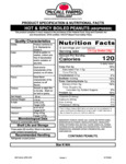Hot & Spicy Boiled Peanuts Nutrition Hot & Spicy Boiled Peanuts Nutrition