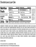 Southern Roots Vegan Bakery Chocolate Luxury Layer Cake Nutrition Southern Roots Vegan Bakery Chocolate Luxury Layer Cake Nutrition