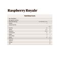 Nutrition Sheet