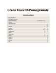 Nutrition Sheet