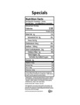 113565451 Tom Sturgis Pretzel Specials 4.5 lb. Box Nutrition Sheet