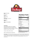 113565459 Tom Sturgis Thin Stix Pretzels 4 lb. Box Nutrition Sheet