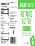 12509PISTACHIO_2025 - Unsalted Pistachio Butter 9lb_Nutrition