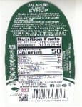 Master of Mixes Jalapeno Syrup Nutrition
