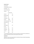 125FRN6301 Nutrition Sheet