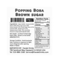BOBA BURSTING BROWN SUGAR nutrition