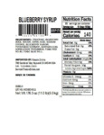 SYRUP CONC BLUEBERRY nutrition
