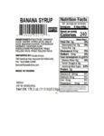 SYRUP CONC BANANA nutrition