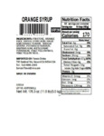 SYRUP CONC ORANGE nutrition SYRUP CONC ORANGE nutrition