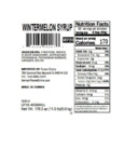 SYRUP CONC WINTERMELON nutrition SYRUP CONC WINTERMELON nutrition