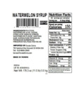 SYRUP CONC WATERMELON nutrition SYRUP CONC WATERMELON nutrition
