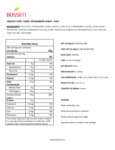 Bossen Strawberry Concentrated Syrup Nutrition