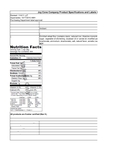 Nutrition Sheet Nutrition Sheet