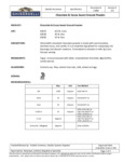 Spec Sheet / Nutrition 