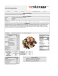 Nutrition Sheet