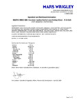 M&M's Mini Nutrition Information