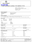 811NV-595 Nutrition Sheet