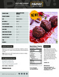 PAOW! PLANT-BASED MEATBALL Nutrition