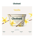 YOGURT GREEK VANILLA NONFAT 12/5.3OZ CHOBANI 002