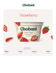 YOGURT GREEK STRAWBERRY NONFAT 12/5.3OZ CHOBANI 004