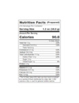 876TUR8307 Nutrition Label 876TUR8307 Nutrition Label
