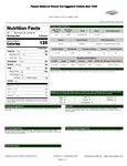 Nutrition Sheet