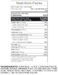 Vitality Orange Juice Concentrate Nutrition